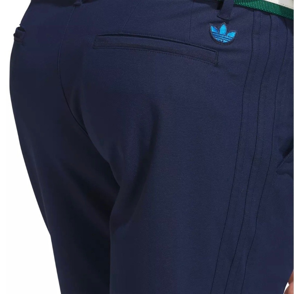 ADIDAS Golf Originals F Pleated Shorts Mens 36 Navy Blue Three Stripe Casual - Picture 4 of 13